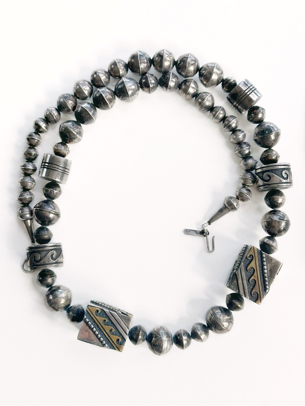 TOMMY SINGER Sterling Silver Beaded Necklace